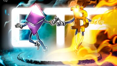 Bitcoin ETFs log first net inflows in weeks, while Ether outflows continue