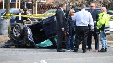 Mom and two daughters killed and boy, 4, critically injured after driver with suspended license crashes onto sidewalk