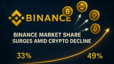 Binance Captures 50% of Bitcoin Trading Volume Amid Market Decline