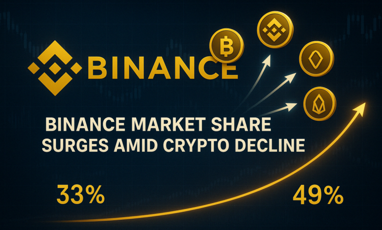 Binance Captures 50% of Bitcoin Trading Volume Amid Market Decline