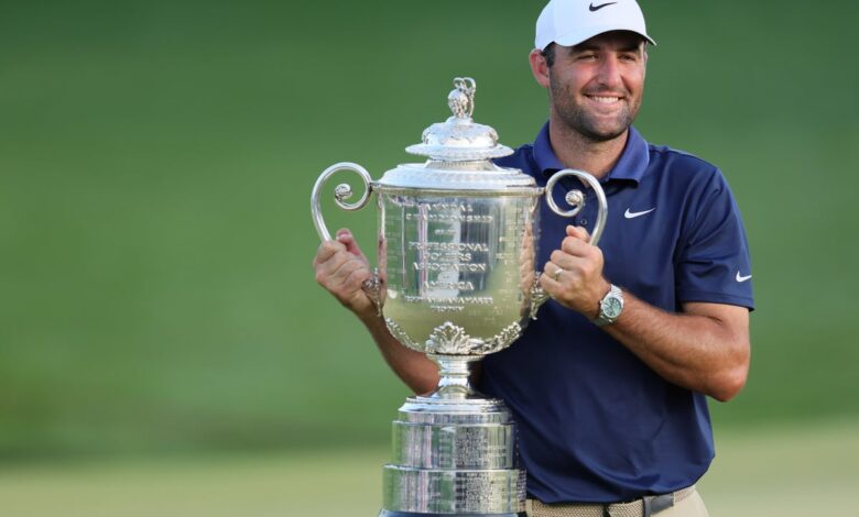 Scottie Scheffler cruises to PGA Championship title as Jon Rahm bid implodes Scottie Scheffler cruises to PGA Championship title as Jon Rahm bid implodes