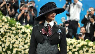 Rihanna debuts baby bump on Met Gala red carpet hours after livestream ends