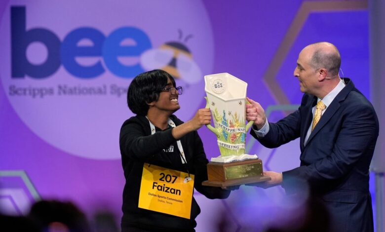 Faizan Zaki wins the Scripps National Spelling Bee a year after finishing runner-up Faizan Zaki wins the Scripps National Spelling Bee a year after finishing runner-up
