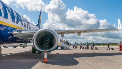 Fire breaks out near plane at Bristol Airport